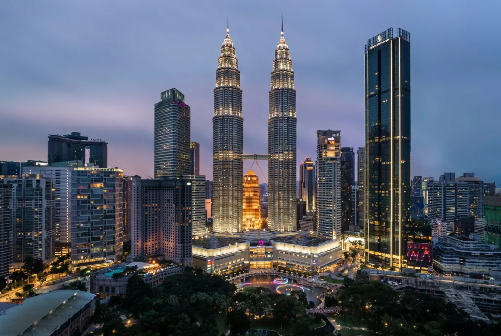 malaysia high rise building during night time